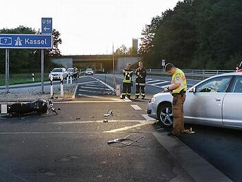 Ein Unfall an der Autobahnanschlussstelle bei Oberthulba kostete im vergangenen August einen Motorradfahrer das Leben. Foto: Archiv/ News5