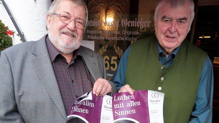 Günter Limmer (rechts) und Jürgen Peter laden am 31. Oktober zu einem Essen mit anschließendem Theater auf der Plassenburg ein. Foto: Werner Reißaus