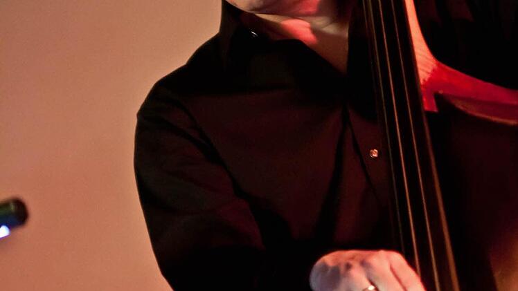 Reichlich Applaus gab es für das Dauner-Trio im Rathaussaal. Am Kontrabass: Dieter IlgFoto: Jochen Berger