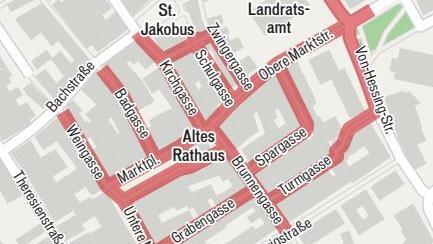 Projektgebiet Neue Altstadt Bad KissingenGrafik: Dagmar Klumb Quelle: Stadt Bad Kissingen