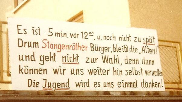 Den Stangenrothern war bang vor der Zukunft im Markt Burkardroth.