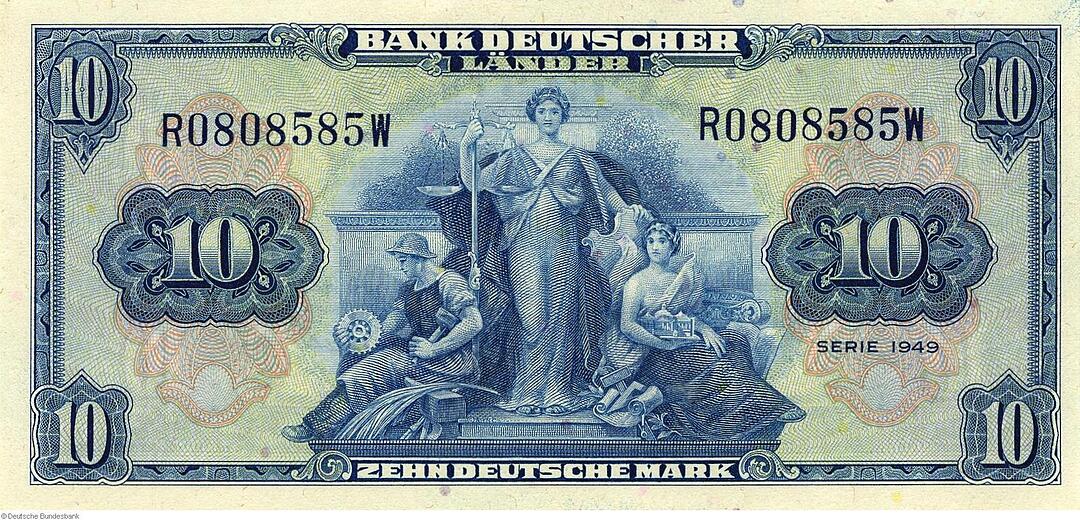 Deutsche Mark - Banknoten im Jahr 1948