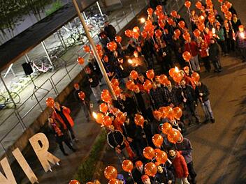 Eine Stunde lang dauerte der nächtliche Warnstreik bei Schaeffler.  Foto: Lisa Mongs