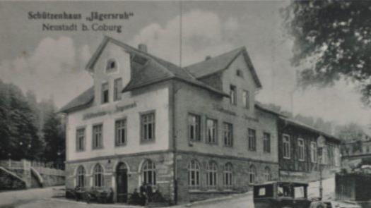 Schützen- und Gesellschaftshaus "Jägersruh" in der Sonneberger Straße Repro: Dieter Seyfarth