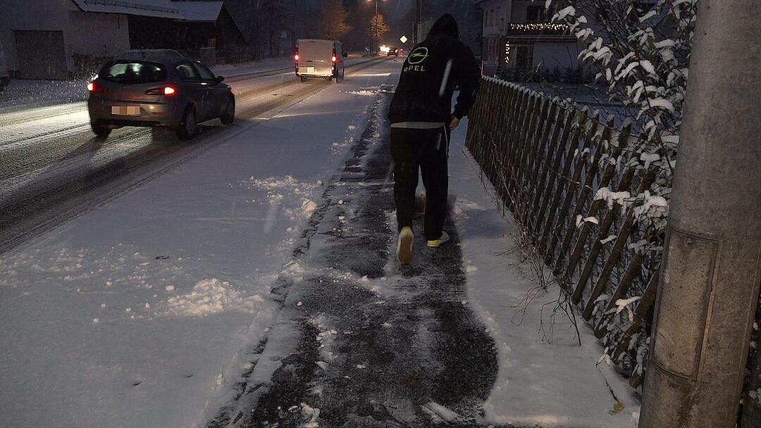 Schneechaos in Teilen von Mittelfranken