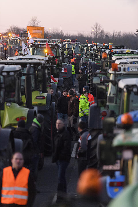 Bauerndemo... auf dem Weg nach N&uuml;rnberg