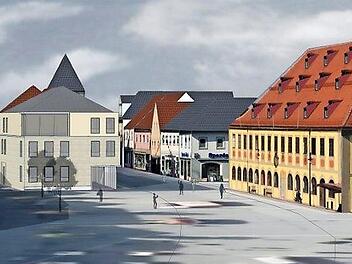Der Neubau Marktplatz 2 in der Perspektive vom Oberen Tor. Foto: Andreas Welz