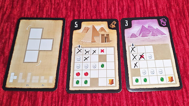 Spiele-Test Silver & Gold Pyramids - Draw & Write-Schatzsuche - NSV-Herbstneuheit 2023