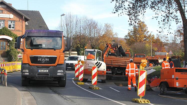 Direkt in der Kurve befindet sich ein Schieberkreuz, das sich nicht mehr bewegen lässt.