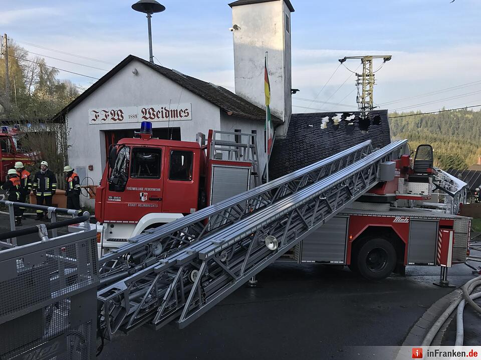 Brand in Feuerwehrhaus in Weidmes