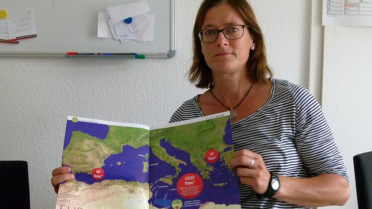 Karen Stein kurz vor ihrem Aubruch gen Mittelmeer: "Ich kann und will helfen, dass nicht noch mehr Flüchtlinge ertrinken". Foto: Marion Krüger-Hundrup