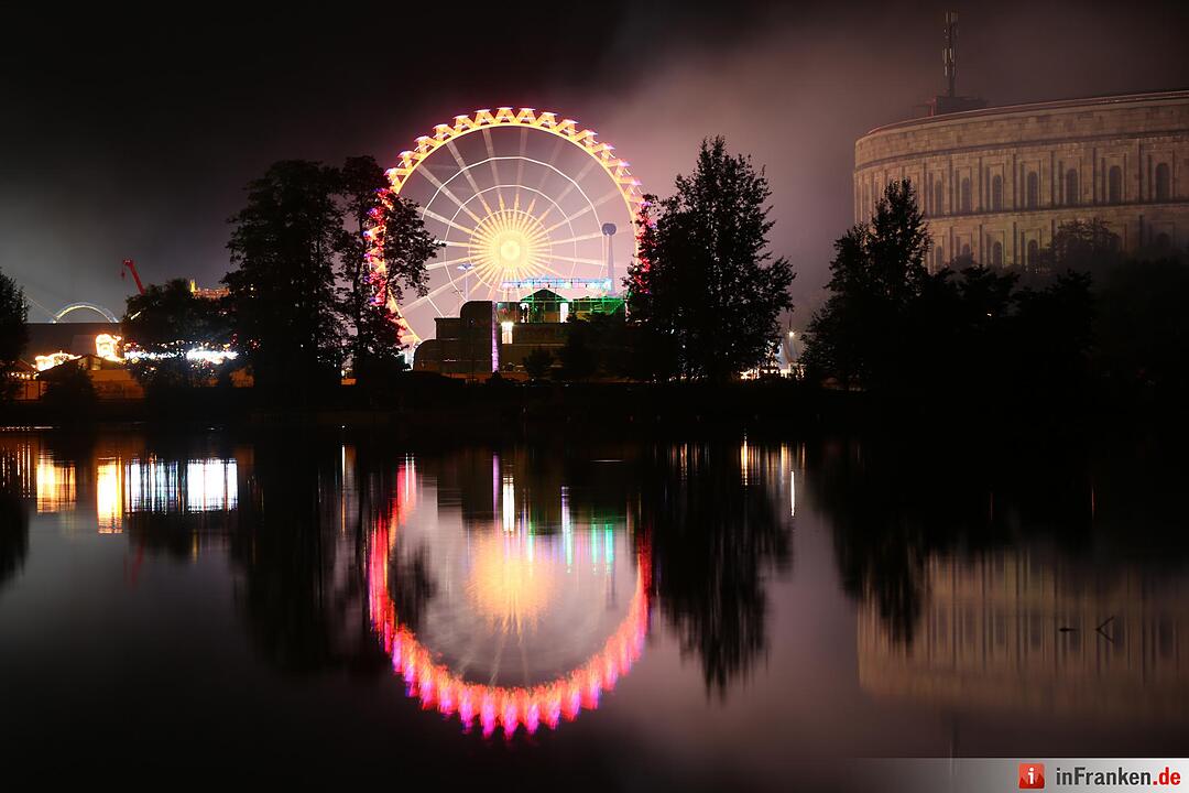 Abschlussfeuerwerk am Volksfest in Nürnberg
