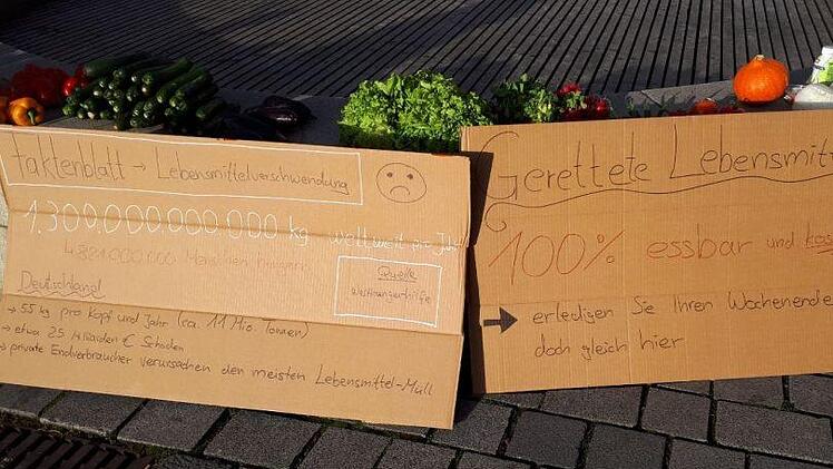 Die Studenten bezeichneten die Lebensmittel als "gerettet". Foto: privat