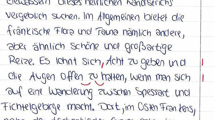Teil 1 des Diktats - von Maria Geyer.