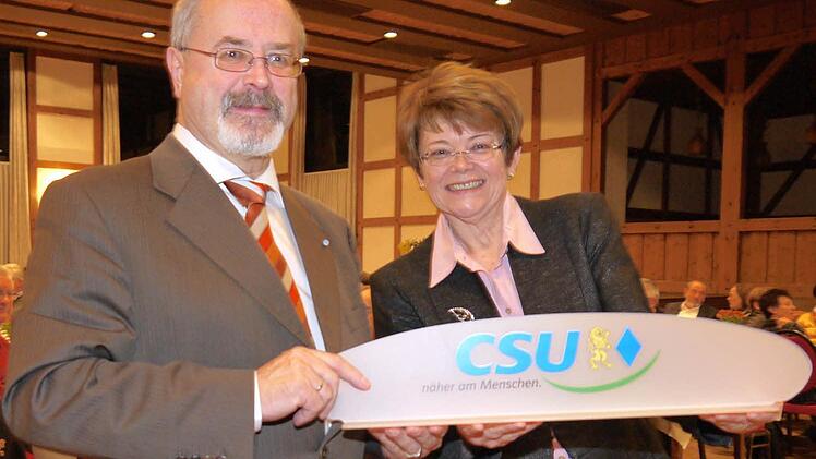 Jürgen W. Heike und Elke Protzmann sind die Erststimmenkandidaten der CSU  bei der Landtags- und Bezirkstagswahl im kommenden Jahr. Der wahrscheinlichste Wahltermin  ist  nach Angaben von Heike der  15. September 2013. Foto: Berthold Köhler