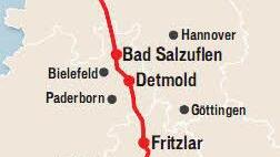 Der nördliche Abschnitt von Hofmanns Tour...