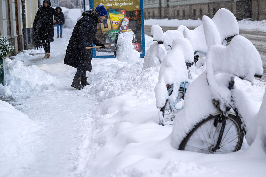 Wintereinbruch in Süddeutschland - München