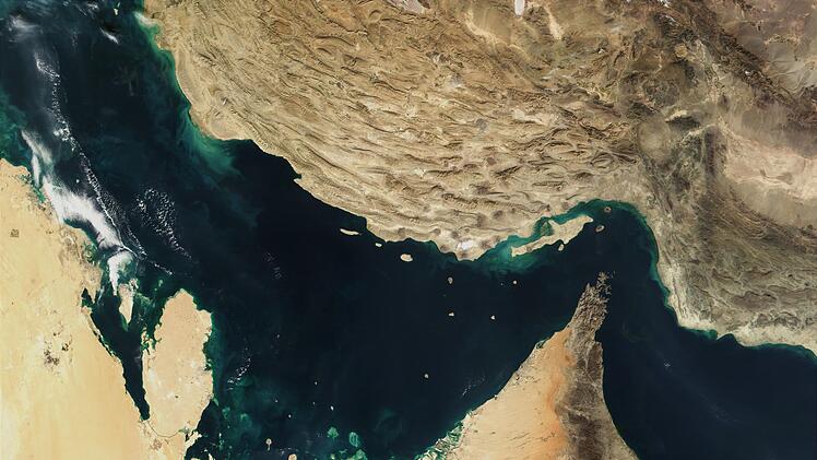 Satellitenaufnahme des Persischen Golfs
