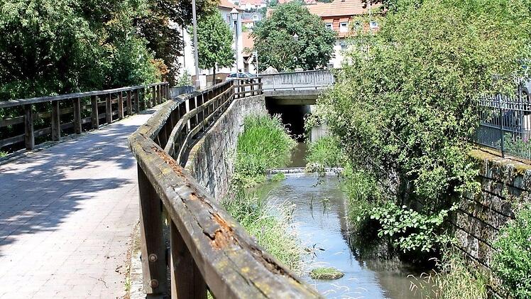 Der Ebelsbach sieht derzeit nicht so aus, als ob von ihm große Hochwassergefahr ausginge. Foto: Günther Geiling