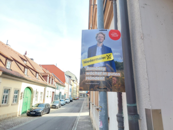 Bambergs OB-Kandidat Niedermaier: Warum SPD auf seinen Plakaten fehlt