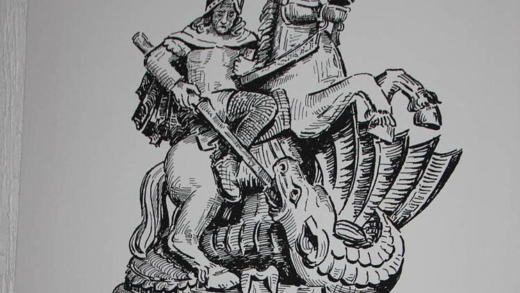 ... genauso wie die Lisiecki-Zeichnung im Treppenhaus. Foto: Ulrike Müller