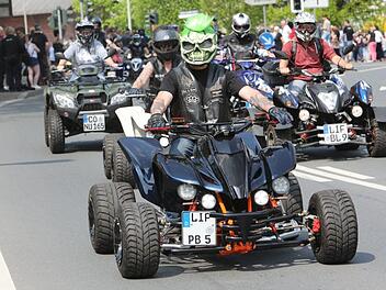 Hingucker beim Motorradkorso Foto: Barbara Herbst