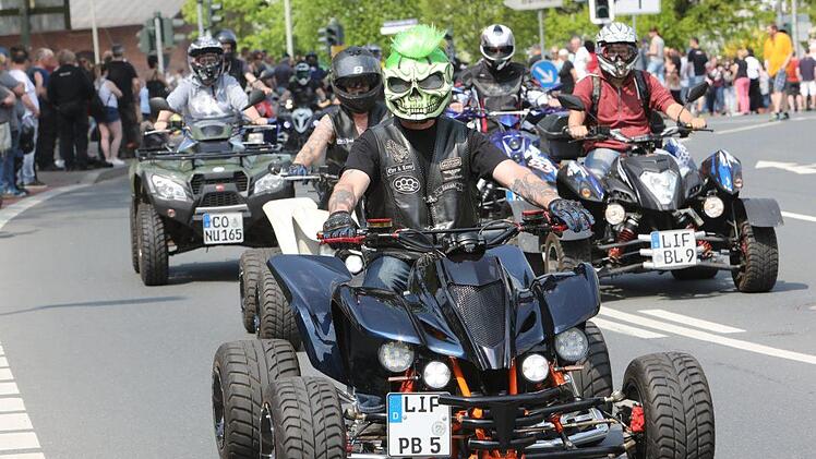 Hingucker beim Motorradkorso Foto: Barbara Herbst