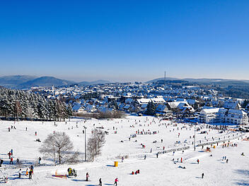 panoramic view of slope in winterberg, germany