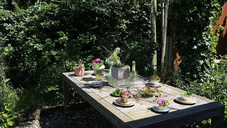 Impressionen aus Carmen Kunerts Gartenatelier in Thurnau. Foto: Barbara Herbst