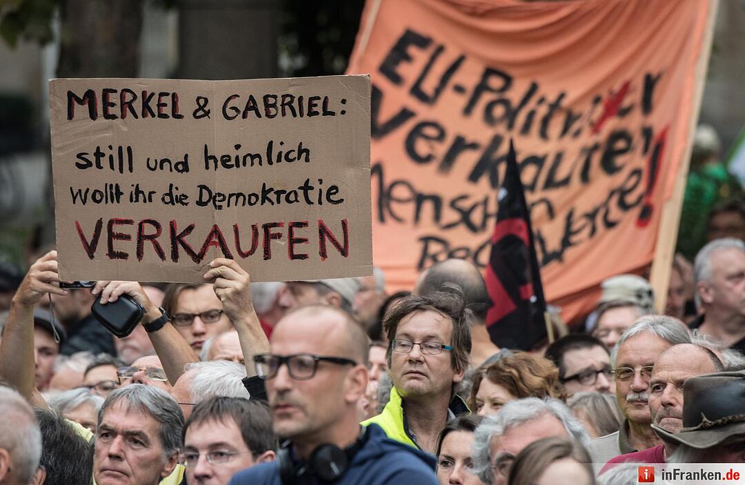 Demonstration gegen die Handelsabkommen
