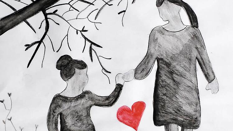 "Meine Heldin - Mama" nennt Alisa Jakob ihr Bild, mit dem sie sich den 1. Platz sicherte.