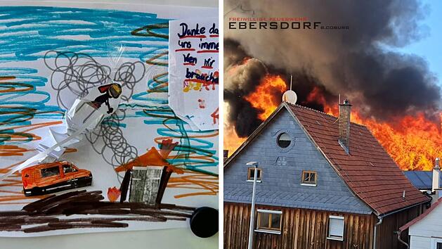 Feuerwehr Ebersdorf erhält rührendes Kinderbild - jetzt läuft große Suche