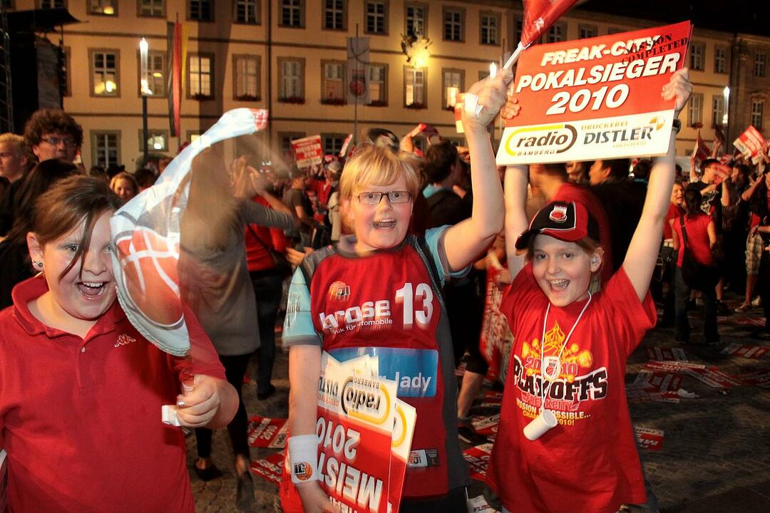 Meisterfeier Brose Baskets Bamberg Maxplatz