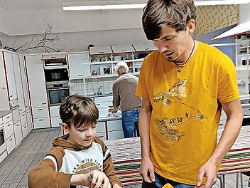 Raphael und Lukas in Aktion 