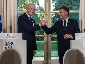 Norwegens Ministerpr&auml;sident St&oslash;re in Paris