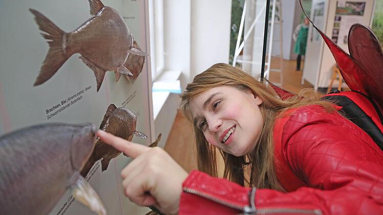 "Schlafen Fische?" - in Jens Raschkes Kinderstück spielt Anne Rieckhof die zehnjährige Jette. Die Aufführungen finden im Naturkundemuseuum statt. Foto: Hennig Rosenbusch