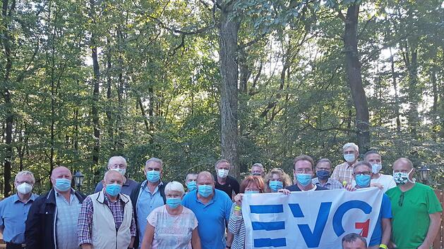 Die Eisenbahner wanderten zum Kreuzberg. Foto: privat