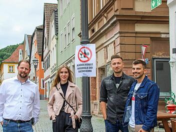 Sie wollen Kulmbach für junge Leute und Studenten attraktiver machen: (von links) Heiko Rödel, Katharina Müggenburg, Tobias Hübner, Dominik Klaus Miskolci von der neuen Gruppierung "Junges Kulmbach".   Foto: Jürgen Gärtner
