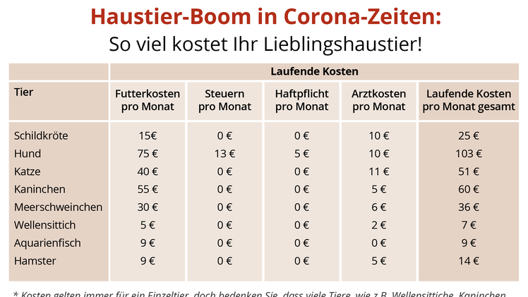 Haustierkosten