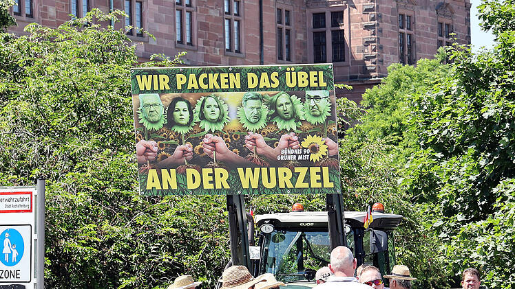 Riesige Anti-Grünen-Demo in Aschaffenburg: Mann zeigt Hitlergruß - Polizei verhindert Eskalation