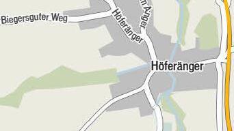 Am nordwestlichen Ortsrand von Höferänger liegt das geplante Baugebiet. Grafik: Carolin Höfler