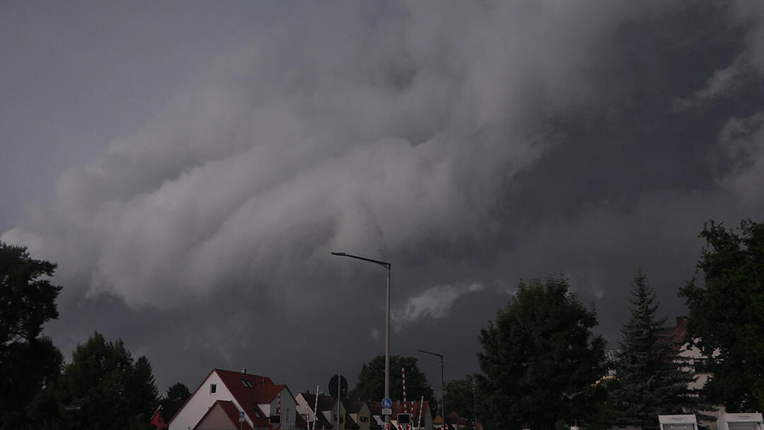 Schweres Unwetter über Mittelfranken