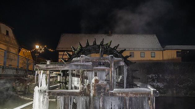 Frostige Nacht in Ebermannstadt