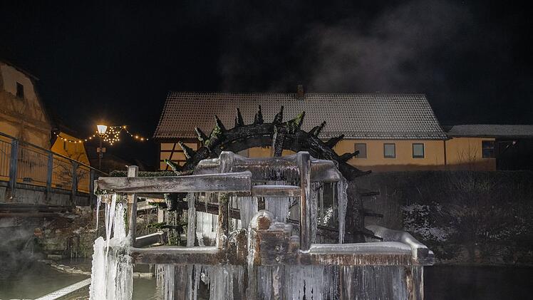 Frostige Nacht in Ebermannstadt