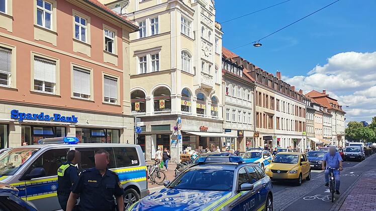 Polizeieinsatz in der Langen Straße in Bamberg