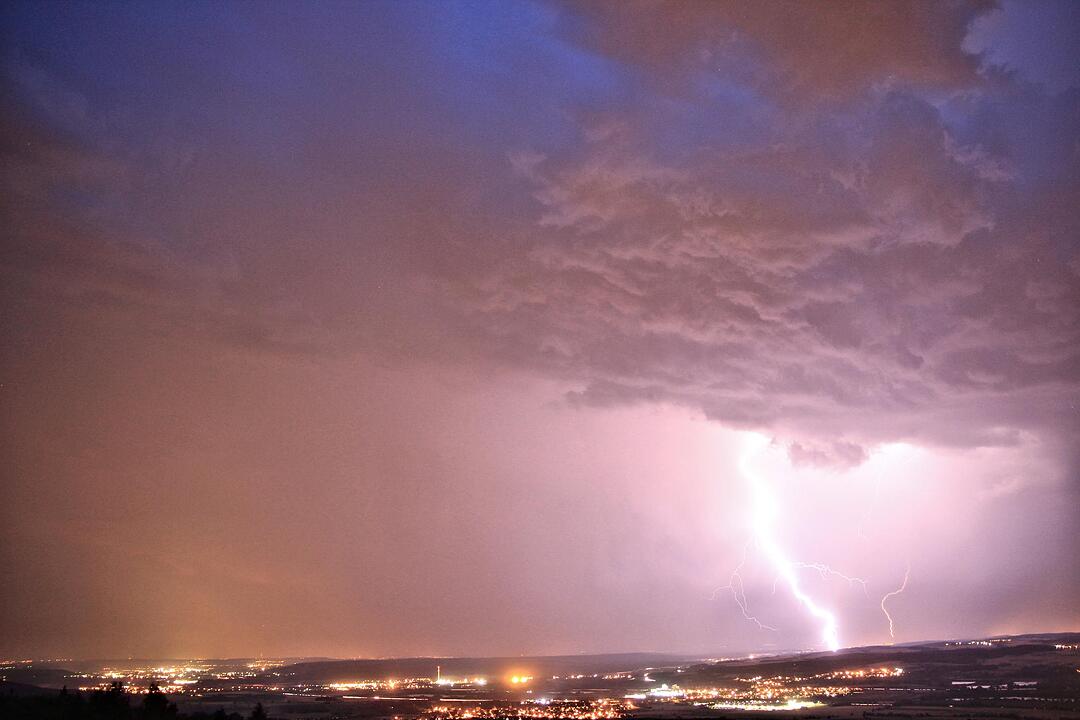 Blitz und Donner über Franken