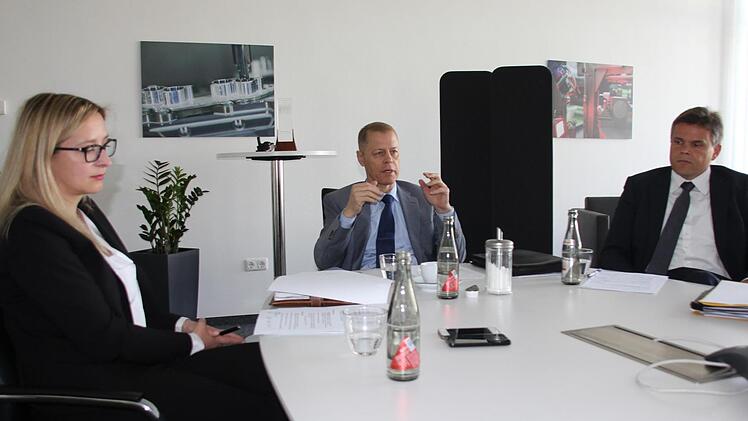 Pressesprecherin Antje Haase mit den Geschäftsführern Andreas Thumm und Niklas Beyes (im Bild von links).