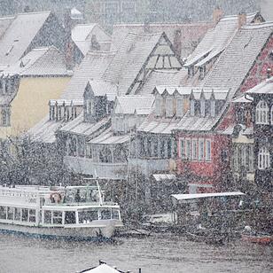 Schneeschauer in Bamberg