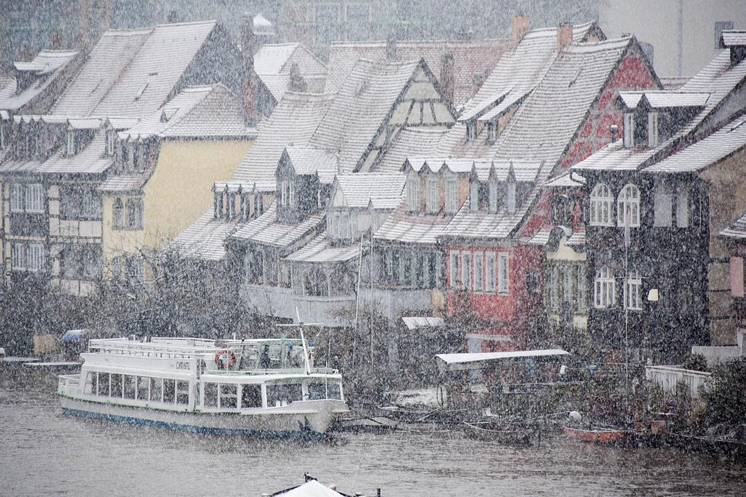 Schneeschauer in Bamberg
