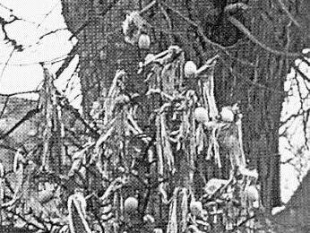 Der Osterbrunnen in Engelhardsberg: 1956 (links) und heute Fotos: Heimatverein; Reinhard Löwisch